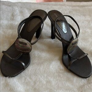 Nine West Black Strappy Heels